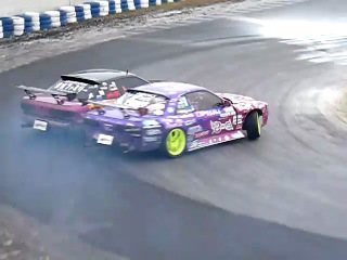 drift nissan silvia s13 very close